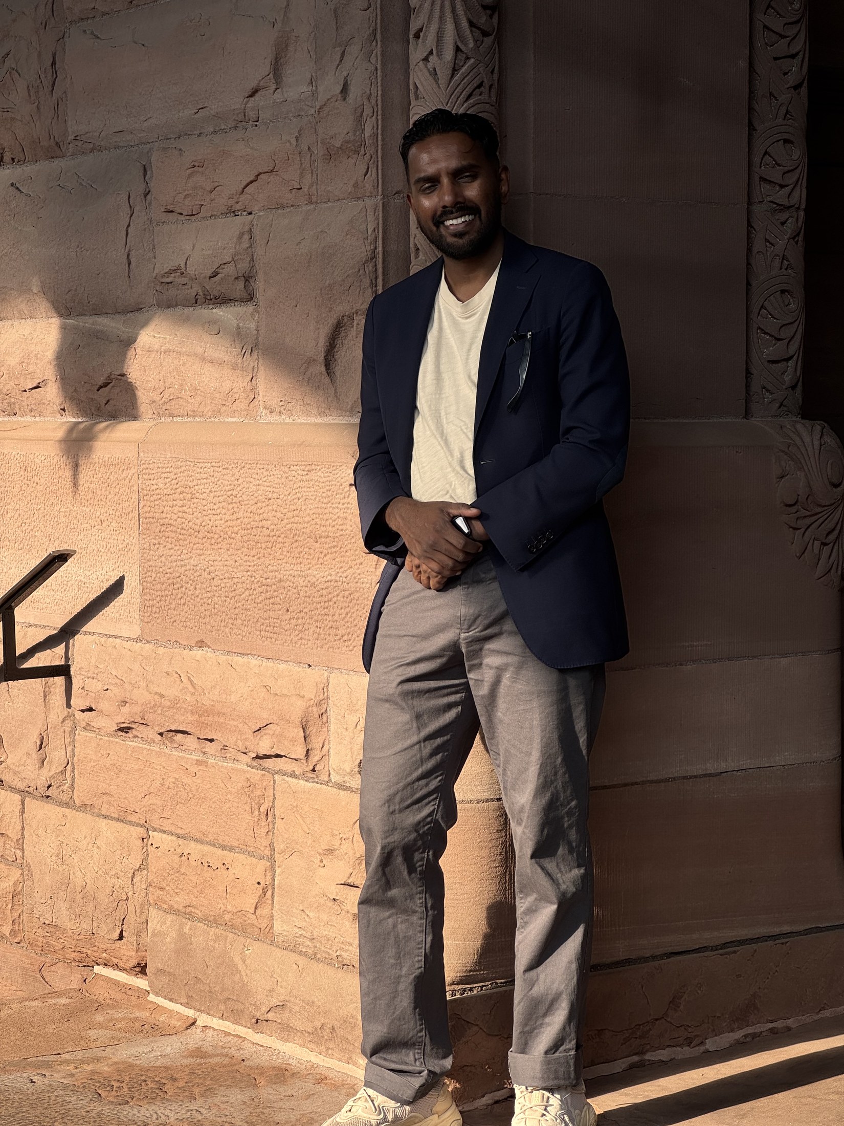 Portrait of Christopher Balkaran at Queen’s Park in Toronto